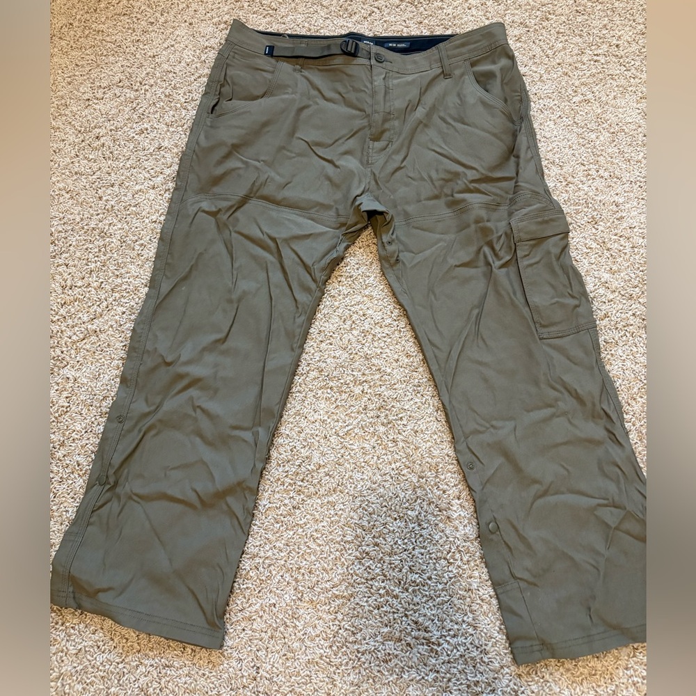 Prana Green Cargo Pants Stretch Zion Straight Pant Mud
